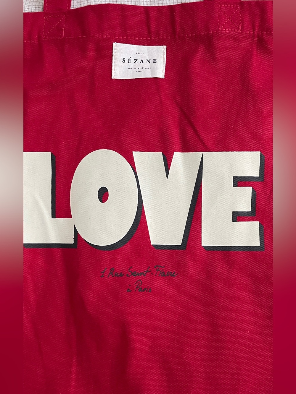 SEZANE NWOT love tote bag - Picture 2 of 2
